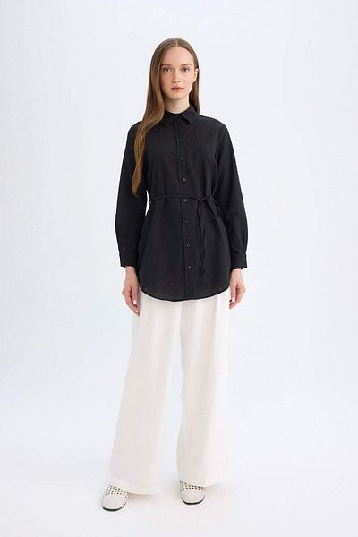 DeFacto Poplin Dfc - Long Sleeve Regular Fit Shirt Tunic