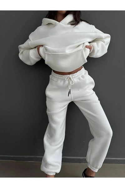 Rex Darius 3 Thread Raster Winter Thick Hooded Unisex Sweatshirt and Sweatpants