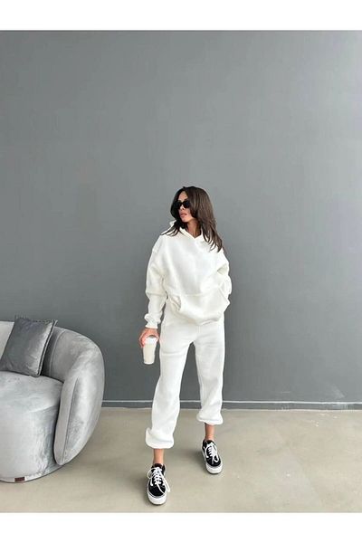 Rex Darius 3 Thread Raster Winter Thick Hooded Unisex Sweatshirt and Sweatpants