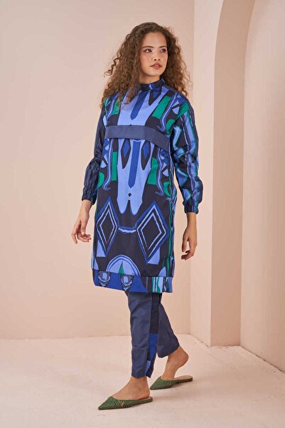 Mevra Μαγιό με έθνικ σχέδιο, μακρύ ινδιγκό