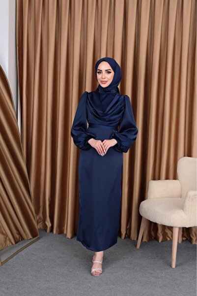 modadeywearst Saten Dagaje Tesettür Abiye