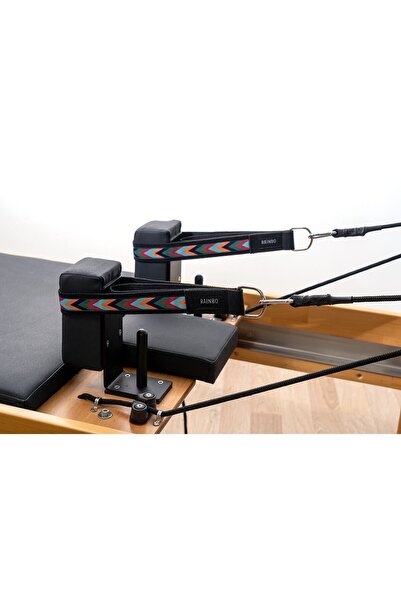 RAINBO Reformer Pilates Için Desenli Double Straps Ikili Elcik Metal Halkalı