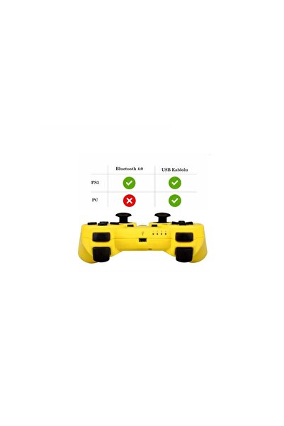 VOOKA Gamepad Oyun Kolu Ps3 Uyumlu Kol Ps3 Uyumlu Kablosuz Analog Oyun Kolu Şarjlı