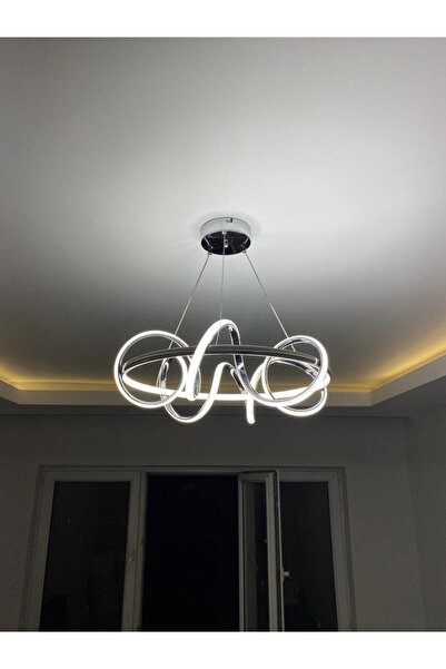 Retro LEDLİ KROM 3 RENK YANAN AVİZE