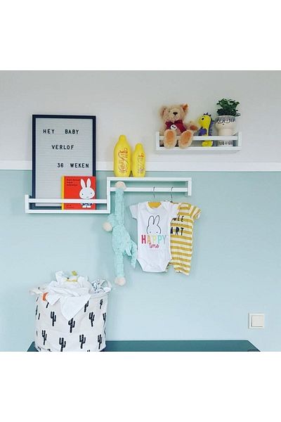 EMTA 3 Piece 40 cm Wooden Shelf White Bookcase Inverted Flat Model