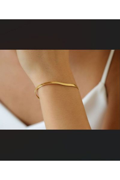 ULYOS PONIS Italian Chain 4mm Gold Bracelet