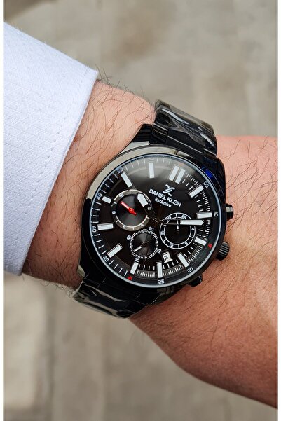 Daniel Klein Erkek Kol Saati Siyah Çelik Kordon Fonksiyonlar Aktif