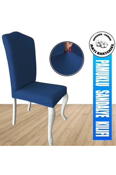 KILIFSAN 4 Adet %100 Pamuklu Fransız Kumaş Avangarde Model Sandalye Kılıfı & Sandalye Örtüsü Seti