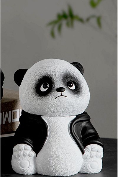 FLORADA 2-Piece Cute Pandas Decorative Ashtray with Lid, Ash Tray Syh-Smoked