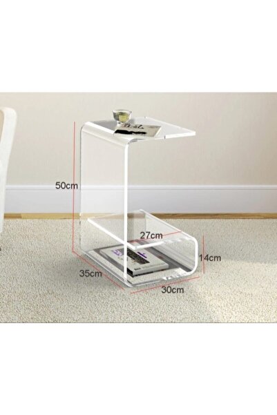 birnur Şelale Akrilik Kanepe Sehpası Dergi Rafı, Küçük Çay Masası