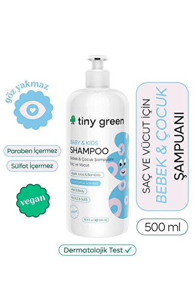 tiny green Bebek & Çocuk Saç ve Vücut Şampuanı Papatya Kokulu 500 ml