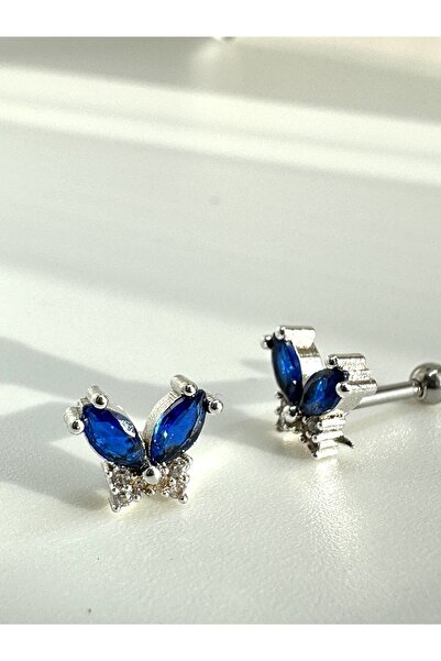 BY DİLEK ÇETİN ACCESSORY Cerrahi Çelik kelebek figürlü kıkırdak helix tragus ...