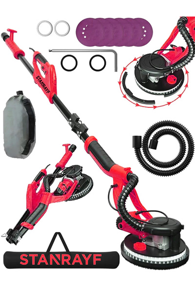 stanrayf Alman 6800 Wat 360 Led Işıklı Bakır Kartlı Alçıpan Duvar Zımpara Mak...