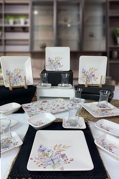 Keramika Bahar Series 23 Piece Breakfast Set for 6 Persons