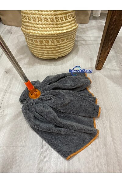 Micro Clean Missclean Mikrofiber Paspas Mop Mega Boy Gri Renk Yedek Ucu Çizmez Taban