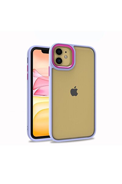 zore iPhone 11 Uyumlu Zore Flora Kılıf-Lila