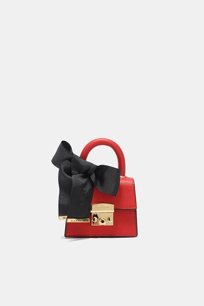 Black Ribbon Queen Mini - Red Small Bag