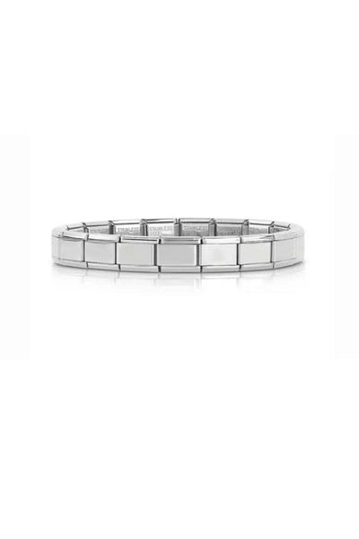 SHINING Steel silver gold italian charm flexible bracelet