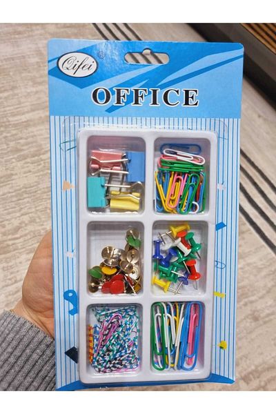 Lider MAGNESİA 6-Piece Raptye Office Set - Paperclip, Cork, Board and Nail Pin Set