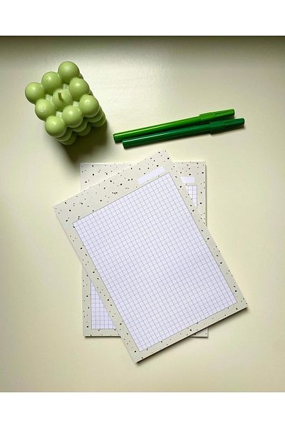 Pine Note Checkered Green Patterned Planner/to Do List/notebook/notepad/memopad A5