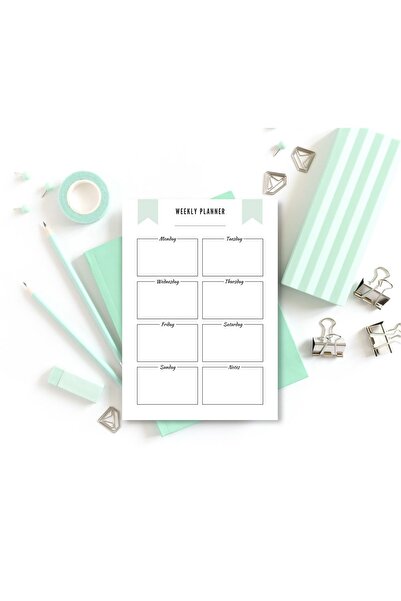 Pine Note الحد الأدنى من المخطط اليومي والأسبوعي باللغة الإنجليزية/قائمة المه...