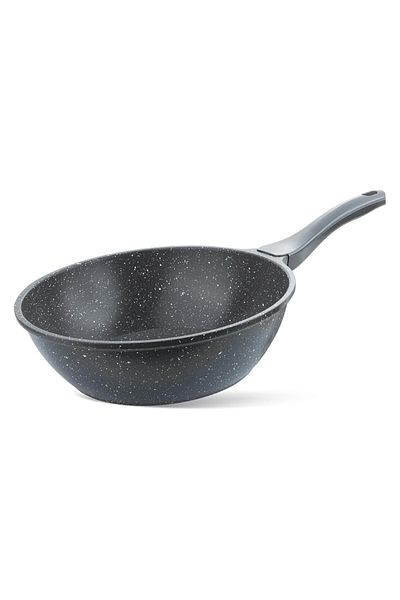 ThermoAD Gray Granite Cast 28 Cm Wok Pan