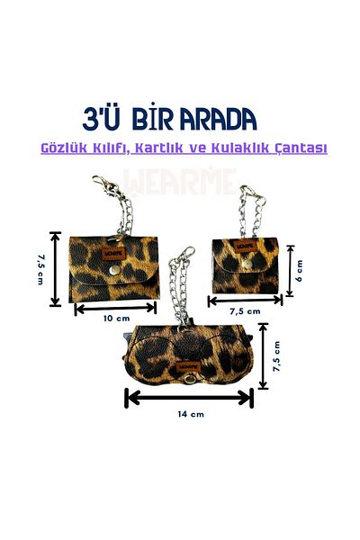 wearme Set of 3 Hanging Glasses - Case, Card Holder and Headphone Bag
