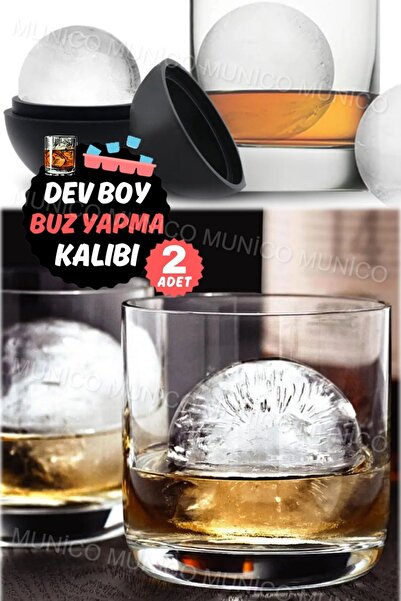 Genel Markalar 2 Adet Kokteyller Bourbon Viski Brendi Parti İçecek Küre Şeklinde Buz Yapma Kalıbı Sızdırmaz 5 Cm