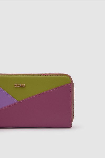 OLLBAG 3 Colored Zipper Detailed Wallet