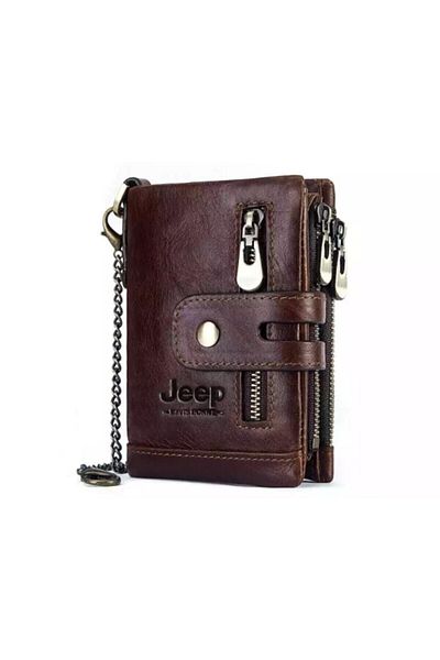Jeep American Design Leather Wallet - Rfid Protection (Anti-Credit Card Copy)