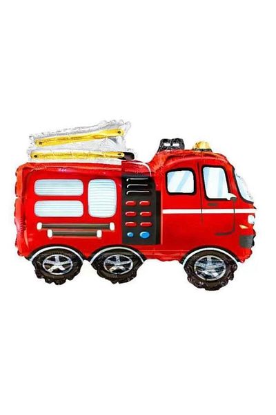 parti sürprizi Red Fire Brigade Foil Balloon 1 Piece