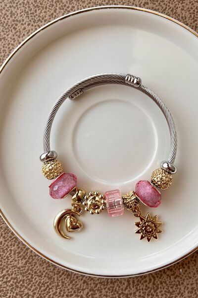 Fubena 8025 موديل مورانو وردي - تصميم معصم من الفولاذ على شكل نجمة القمر