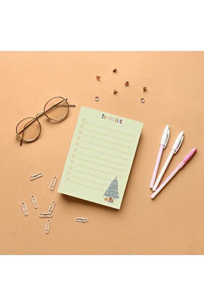 Pine Note مخطط أخضر منقوش على شكل شجرة صنوبر/قائمة المهام/دفتر ملاحظات/مفكرة/...