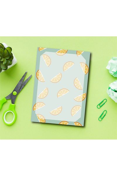 Pine Note Orange Pattern Planner/To Do List/Notebook/Notepad/Memopad A5