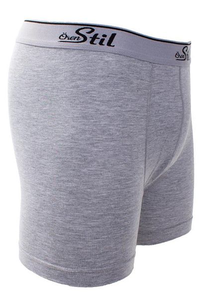 ÖREN STİL Ören Stil 44-8032 Γκρι 6'lı Πακέτο Ανδρικά Βαμβακερά Lycra Boxer