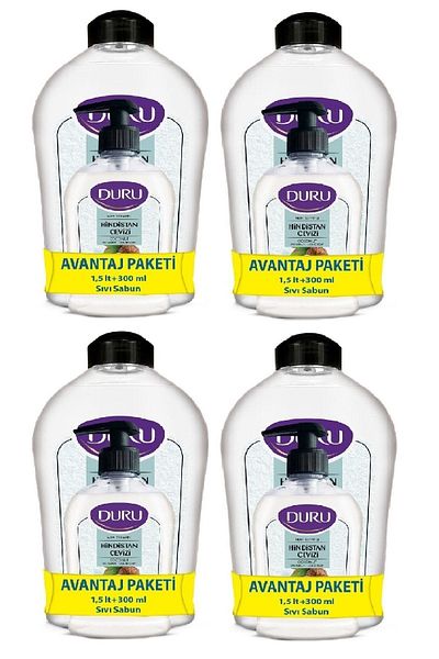 Duru Liquid Soap with Coconut 1500 ml+300 ml X 4 Set