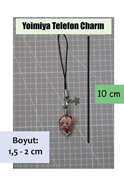 Akumastik سحر صغير من Genshin Yoimiya - ملحق هاتف أكريليك صغير لطيف