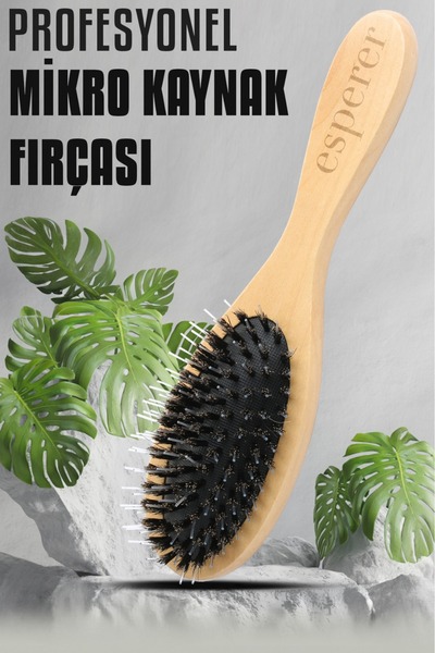 Esperer Doğal Ahşap - Kaynak Saç Açma Fırçası , Keratin Kaynak Saç Tarama Fır...