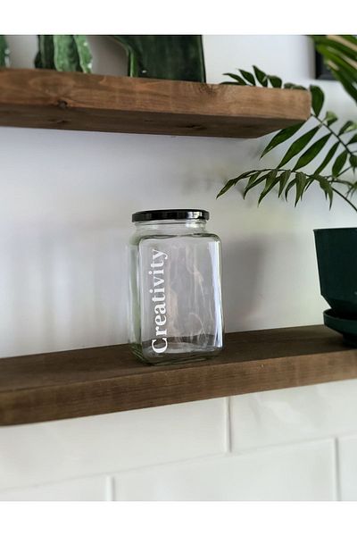 Atölye Merdiven 3-Piece Decorative Glass Set - Erzak Coffee Tea and Sugar Jar with Label