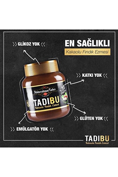 Abdurrahman Tatlıcı Kakaolu Fındık Ezmesi Tadıbu 330 Gr 4 Adet