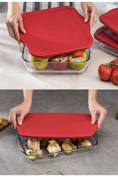 Paşabahçe 2 Pieces Plastic Covered Pyrex 3850 Cc - 3200 Cc