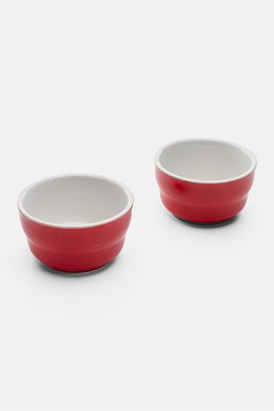Tognana 2 Pcs Ramekin Set, Red/White