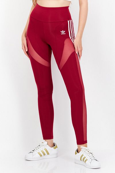Maroon adidas tights top