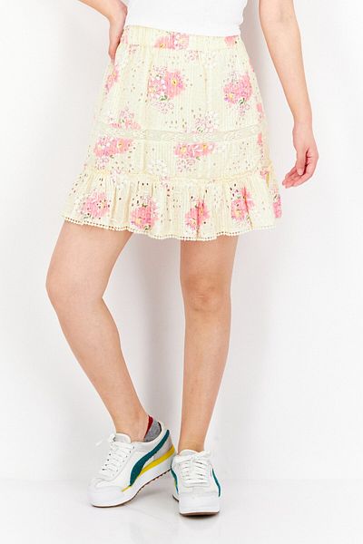 Walter Baker Women Textured Mini Skirt, Beige