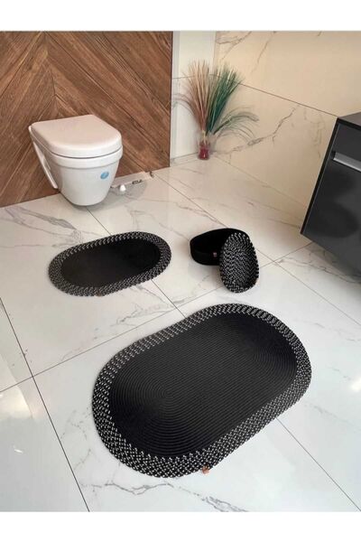 eftlyhome طقم حمام مكون من 4 قطع من الجوت الأبيض الذائب 40x60-80x120 - هدية، مهر