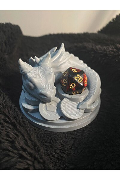 DiceLand DND FRP D20 Zar Tutucu - Koruyucu Sevimli Ejderha