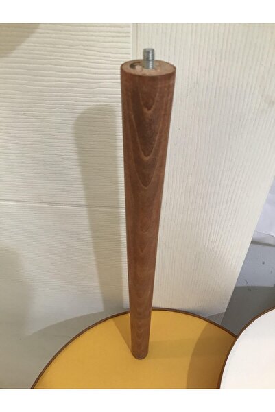 4 Adet 40cm ceviz renkli Konik Zigon Sehpa Ayağı