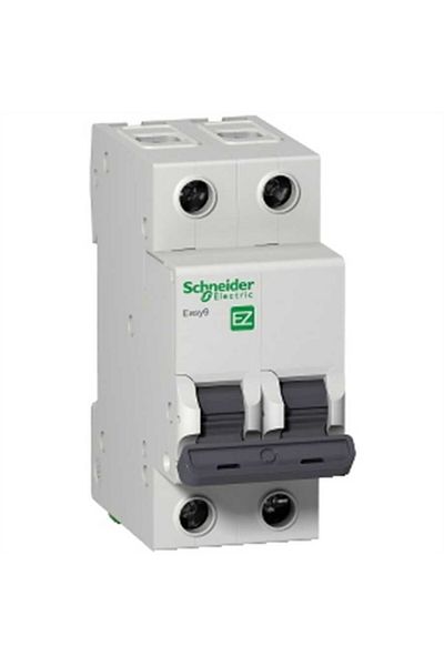 Schneider Electric شنايدر Ez9f56225 - مرحلتين 25 أمبير من النوع C، 3 كا إيزي 9 فيوز أوتوماتيكي