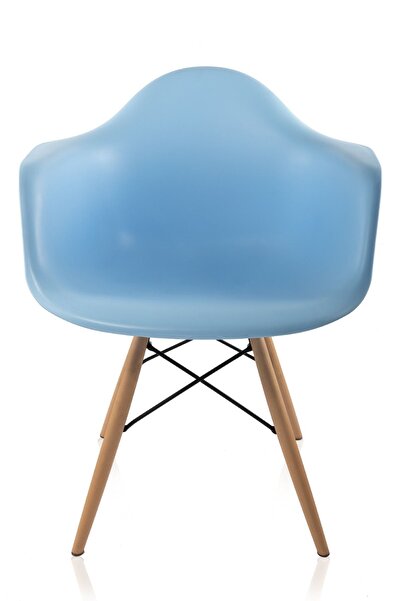 Dorcia Home Kolçaklı Mavi Eames Sandalye - Cafe Balkon Mutfak Sandalyesi