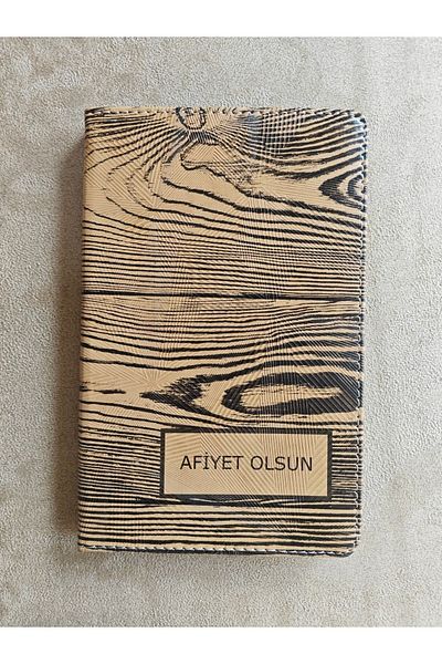 ankara menü Tree Patterned Wooden Desk Mat Account Box